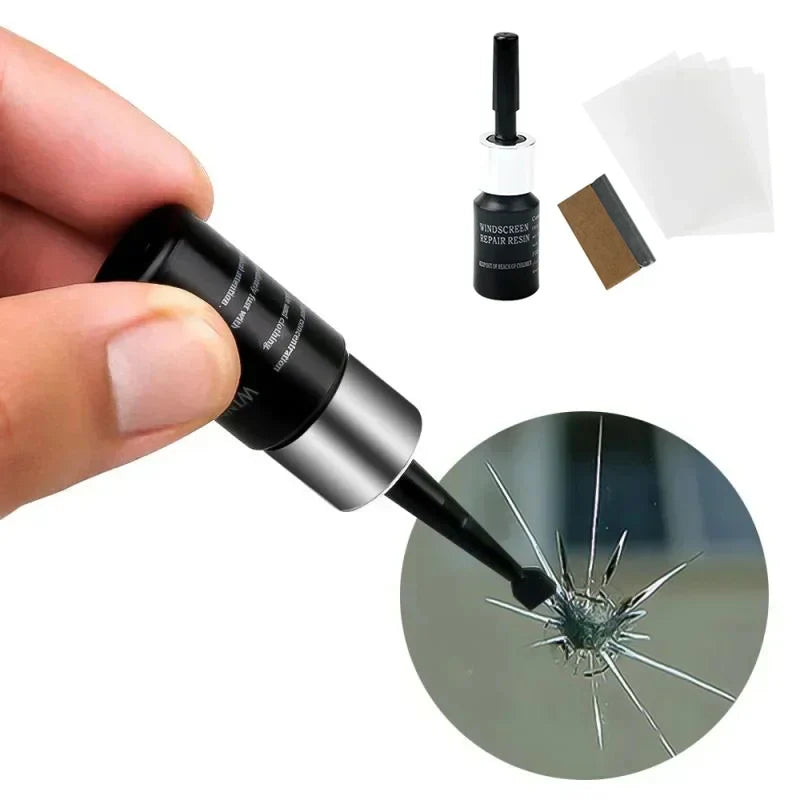 1+1 CADOU - Kit rapid pentru repararea fisurilor și zgârieturilor la parbriz