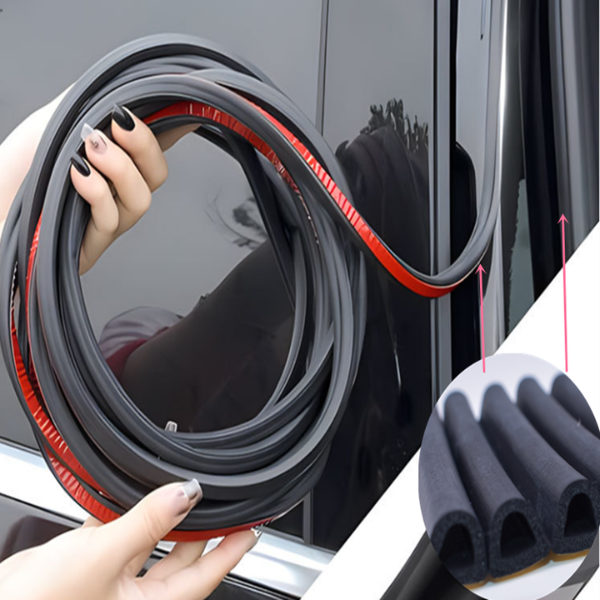 1+1 CADOU - Bandă etanșare auto-adezivă pentru uși și geamuri, izolare zgomot și infiltrații, 5 metri