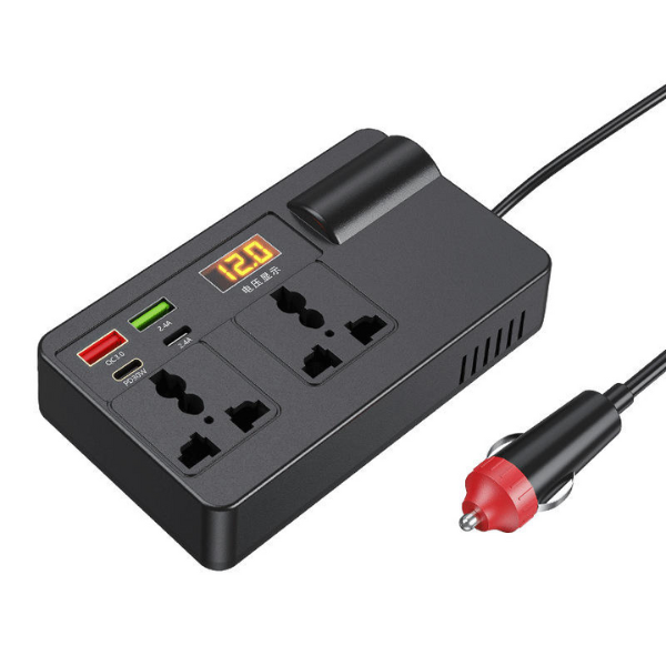 Încărcător Auto Invertor Universal pentru Laptop și Telefon
