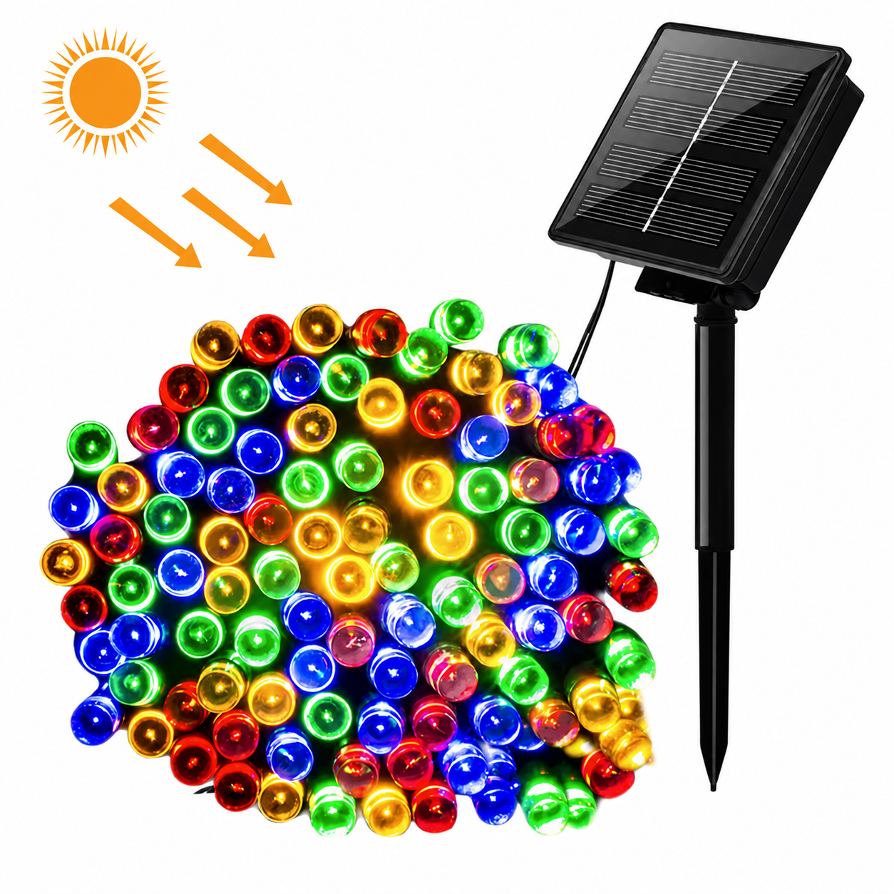 Instalație Solară cu 500 LED-uri, 50 Metri, Multicolor
