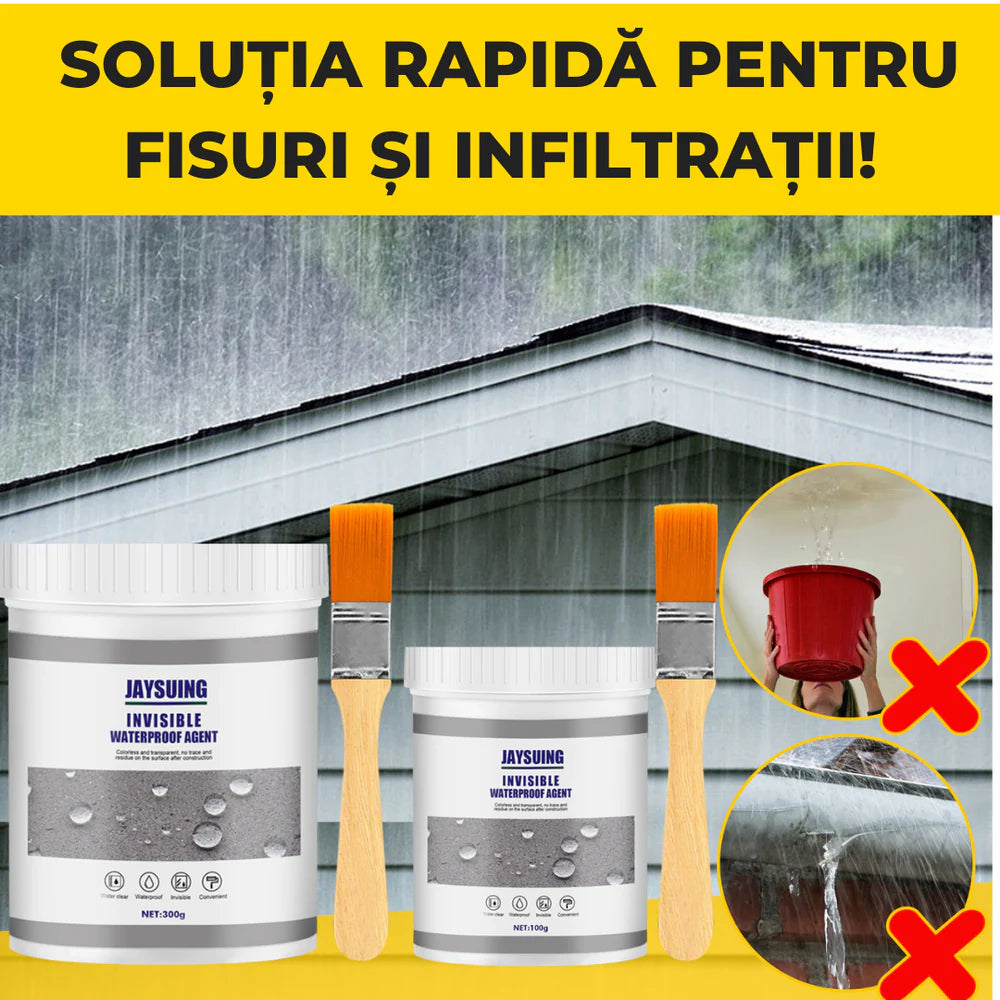 Agent de etanșare transparent impermeabil pentru crăpături