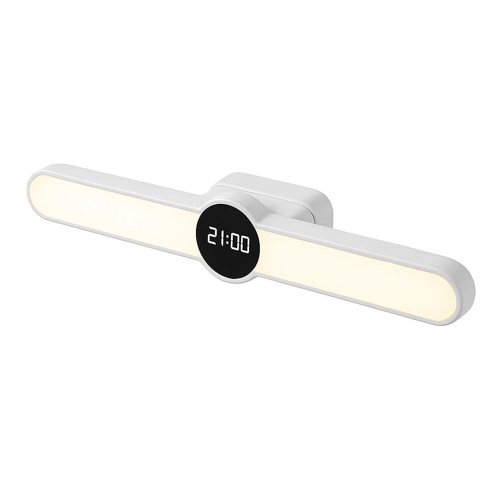 1+1 CADOU, Lampă LED 40 cm, cu Ceas Digital, Montaj Fără Găurire