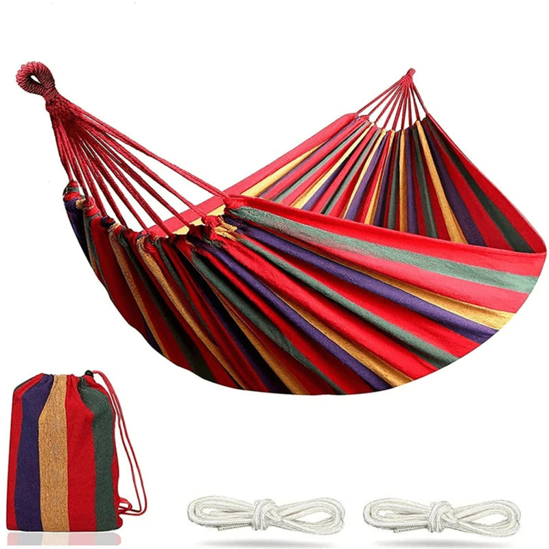 Pachet 1+1 CADOU Hamac simplu din bumbac, dimensiuni 200 x 80 cm