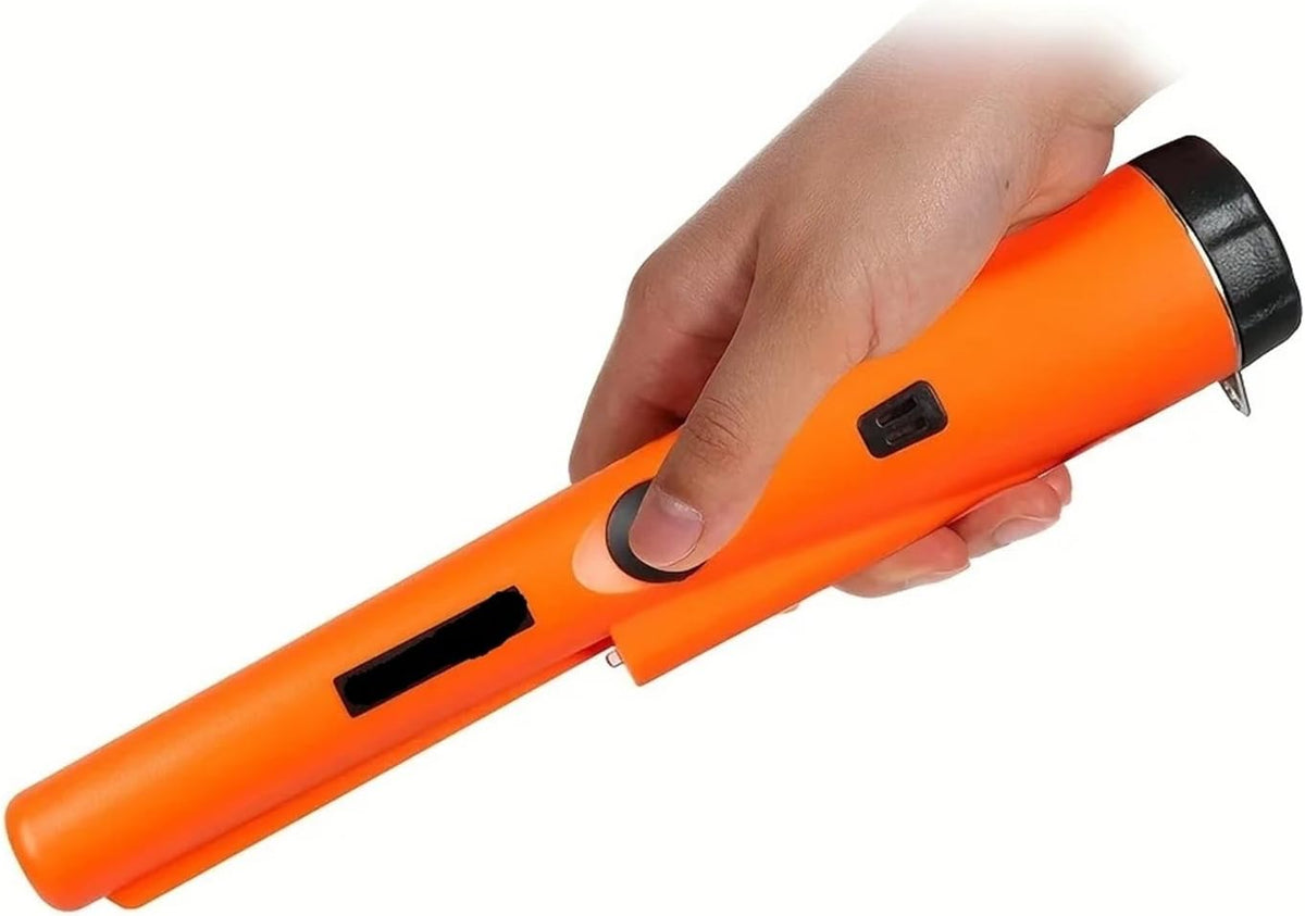 Detector de Metale Portabil 360°, cu Sondă și Lumină LED, Rezistent la Apă