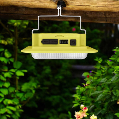 Lampă Solară LED Portabilă, cu Panou Solar și Cârlig, pentru Camping și Exterior