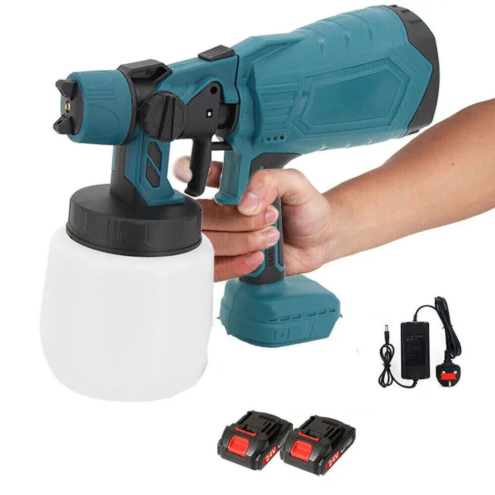 Pistol de Vopsit DASGUT 24V, 2 Acumulatori, Rezervor 800 ml, Debit 650 ml/min