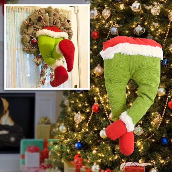 Picioare de Spiriduș pentru Bradul de Crăciun, Decorațiune Festivă, 45 cm