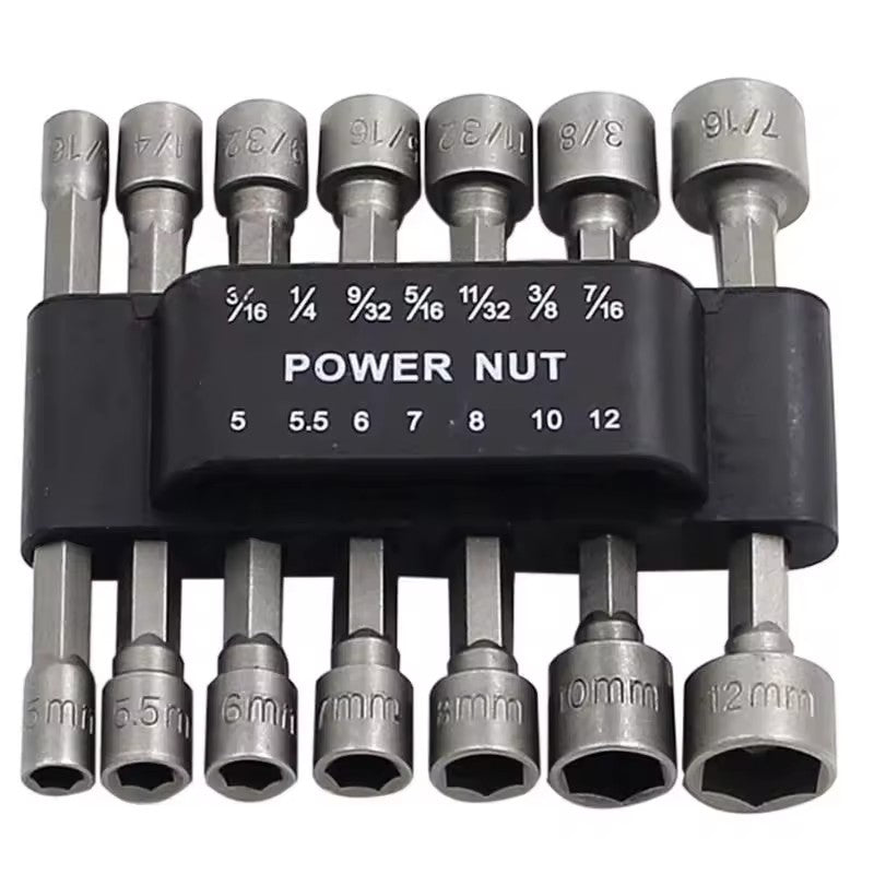 Set profesional 14 biți tubulari hexagonali – pentru șurubelnițe electrice și pneumatice