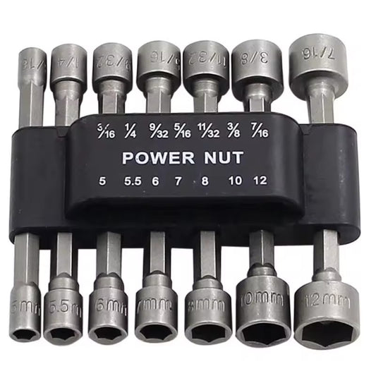 Set profesional 14 biți tubulari hexagonali – pentru șurubelnițe electrice și pneumatice