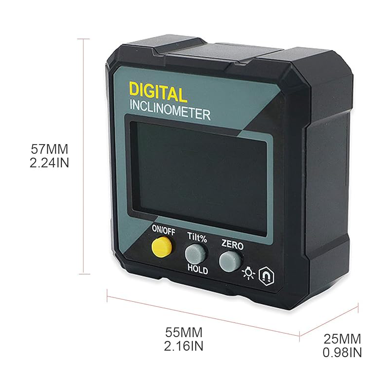 Dispozitiv digital de măsurare a înclinației 4×90° cu magnet