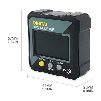 Dispozitiv digital de măsurare a înclinației 4×90° cu magnet