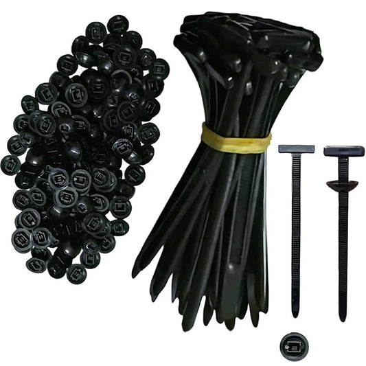 Set 100 Coliere Auto Reutilizabile cu Pin & Buton – Pentru Reparații Rapide