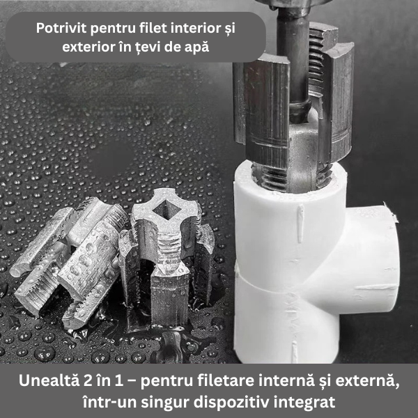 Unealtă de filetare PPR – Filetare integrată pentru țevi de apă 3/4”
