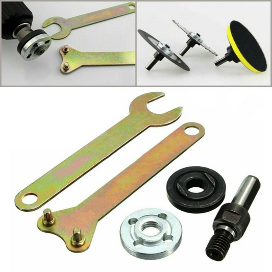 1+1 CADOU - Kit Conversie Bormașină în Polizor Unghiular – Adaptor Metalic + Accesorii