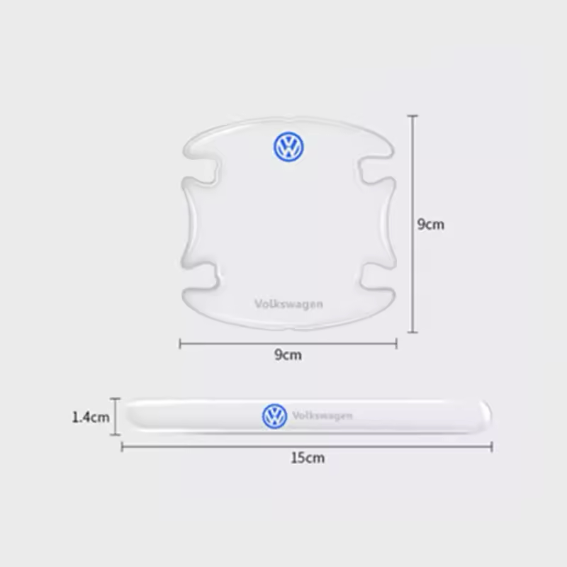Stickere transparente anti-coliziune pentru uși și mânere auto, 8 buc.