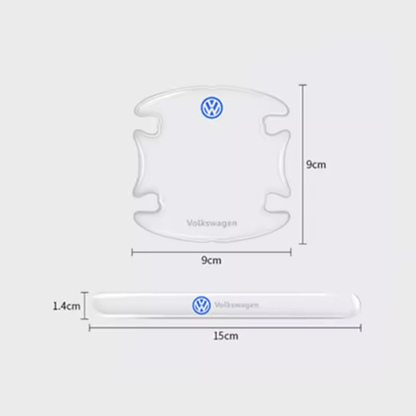 Stickere transparente anti-coliziune pentru uși și mânere auto, 8 buc.