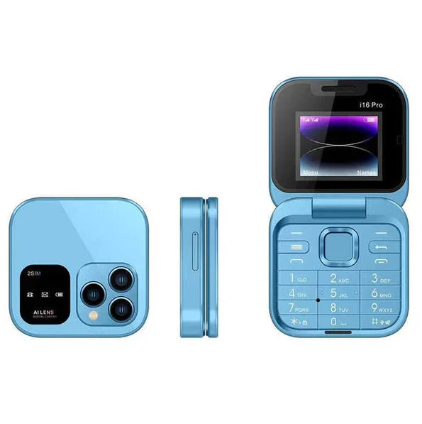 Telefon de Buzunar Pliabil Flip i16 Pro, Dual SIM