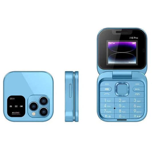 Telefon de Buzunar Pliabil Flip i16 Pro, Dual SIM