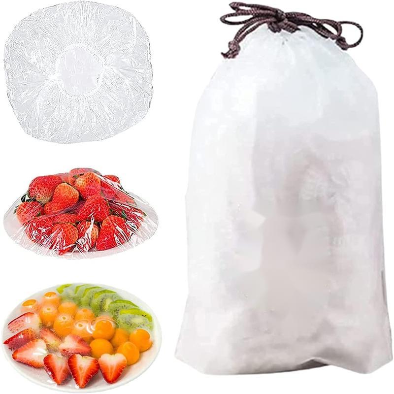 1+1 CADOU Set 100 Huse Elastice pentru Alimente, Farfurii și Recipiente, Universale