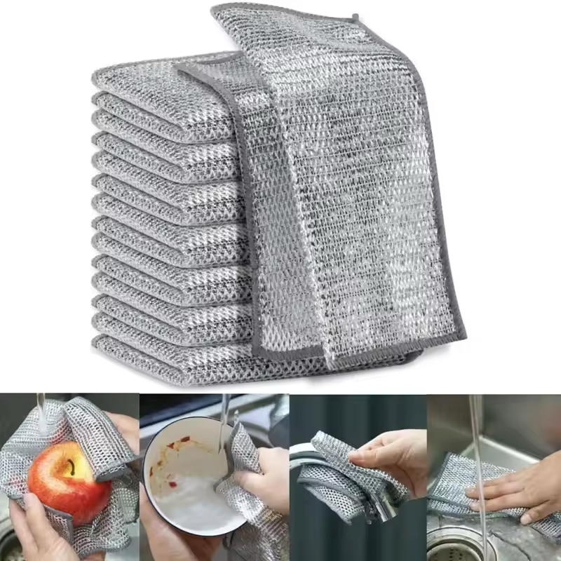 Set de 10 x Lavetă de Sârmă non-abrazivă pentru vase