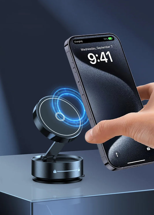 Suport Auto Magnetic cu Ventuză și Rotire 360°