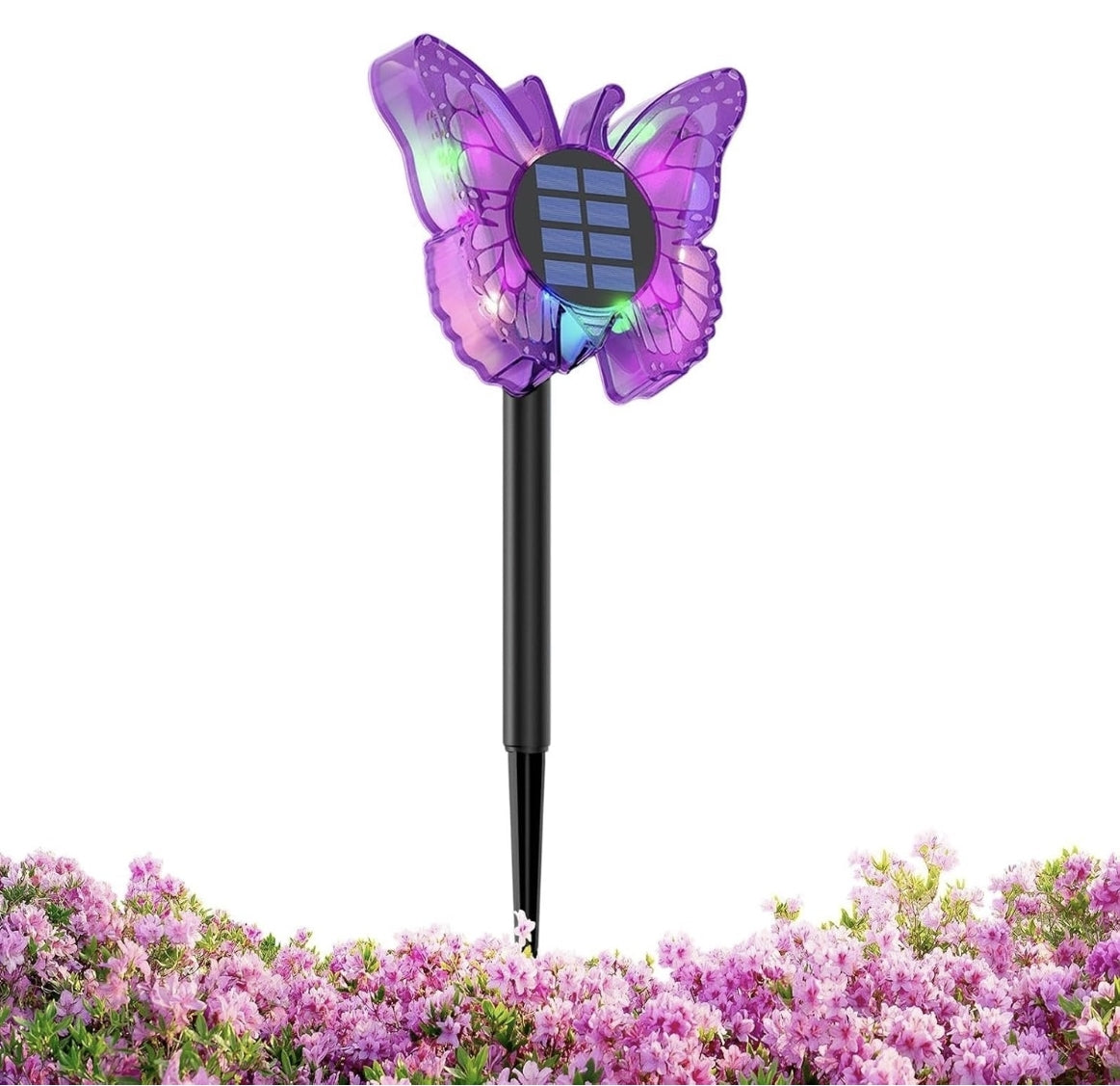 Lampă Solară Decorativă cu Fluture LED Multicolor, Impermeabilă, Încărcare Solară, pentru Grădină, Curte și Aleile Exterioare