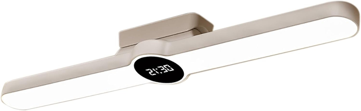 1+1 CADOU, Lampă LED 40 cm, cu Ceas Digital, Montaj Fără Găurire