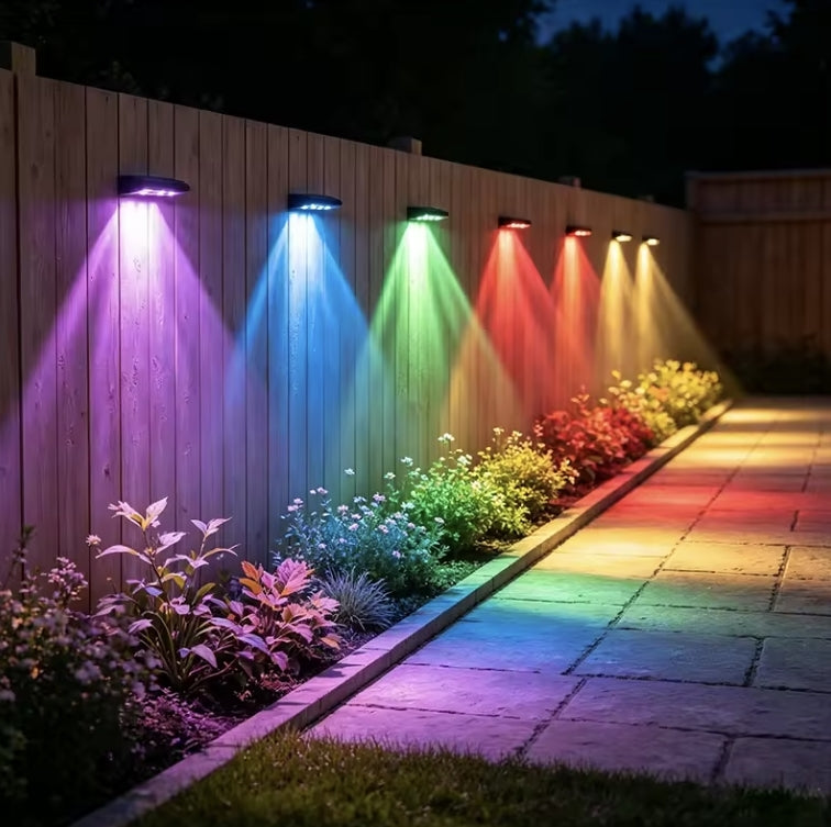 Lampă Solară LED RGB BT90-3 pentru Exterior, 6 Moduri de Iluminare
