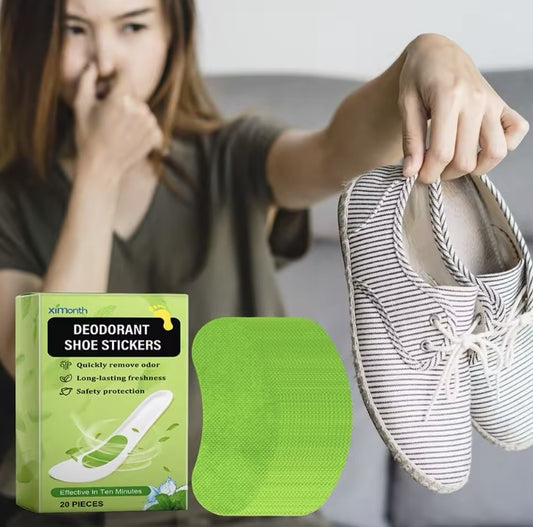 Stickere Deodorante pentru Încălțăminte – Set 20 + 20 Cadou, cu Ingrediente Naturale și Aromă de Mentă