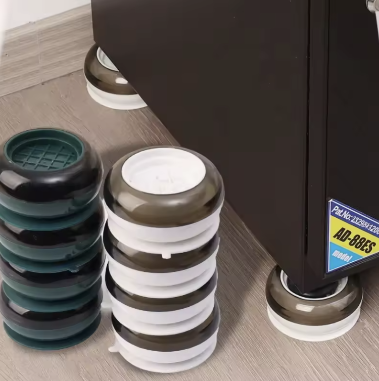 Set 1+1 CADOU - 4 picioare antivibrație și antifonic pentru mașina de spălat, 65x35 mm