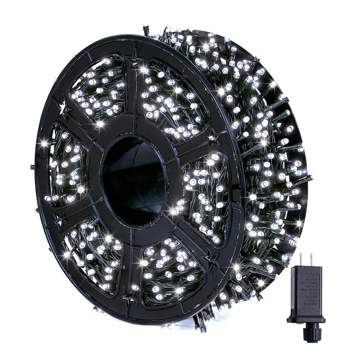 Instalație LED pe rolă – decorațiune luminoasă pentru brad și casă, lungime 100 metri