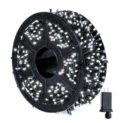 Instalație LED pe rolă – decorațiune luminoasă pentru brad și casă, lungime 100 metri