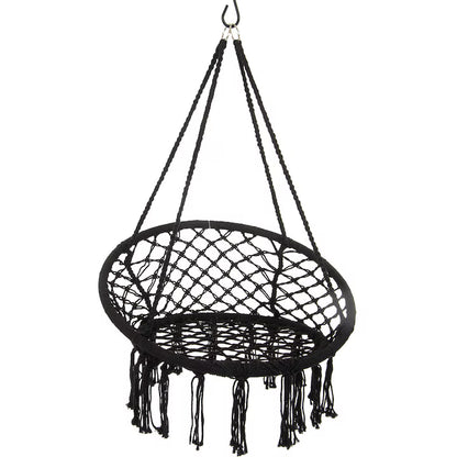 Scaun tip Leagan Suspendat pentru terasa, curte sau gradina, 80x60cm, 120kg, Negru