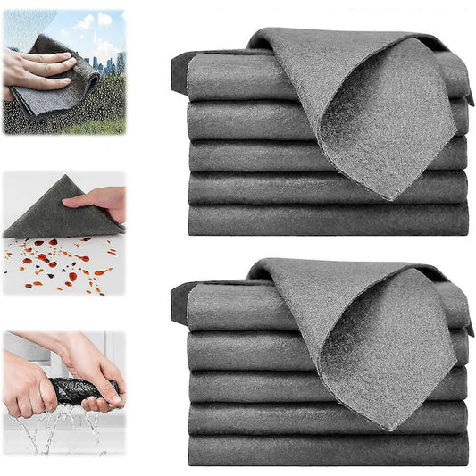 Set 10 Lavete Magice 30x30cm, Curatare Fara Scame si Zgarieturi, Material Microfibra