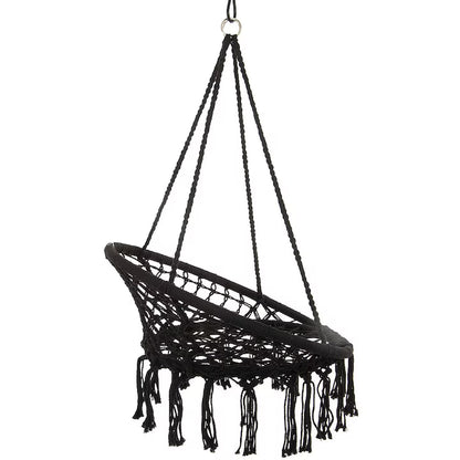 Scaun tip Leagan Suspendat pentru terasa, curte sau gradina, 80x60cm, 120kg, Negru