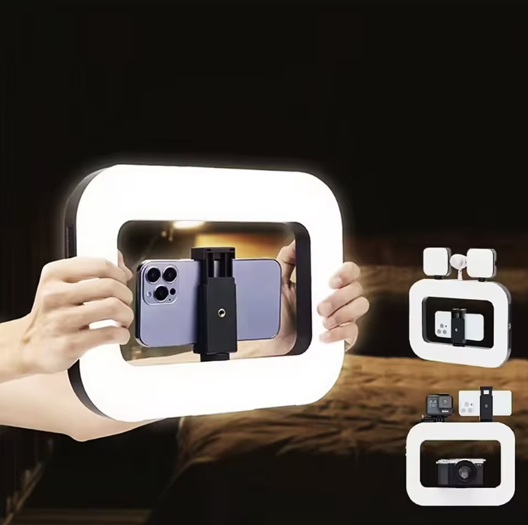 Kit lumină inelară LED pentru smartphone – reglabilă, cu temperatură de culoare ajustabilă,  pentru video și machiaj