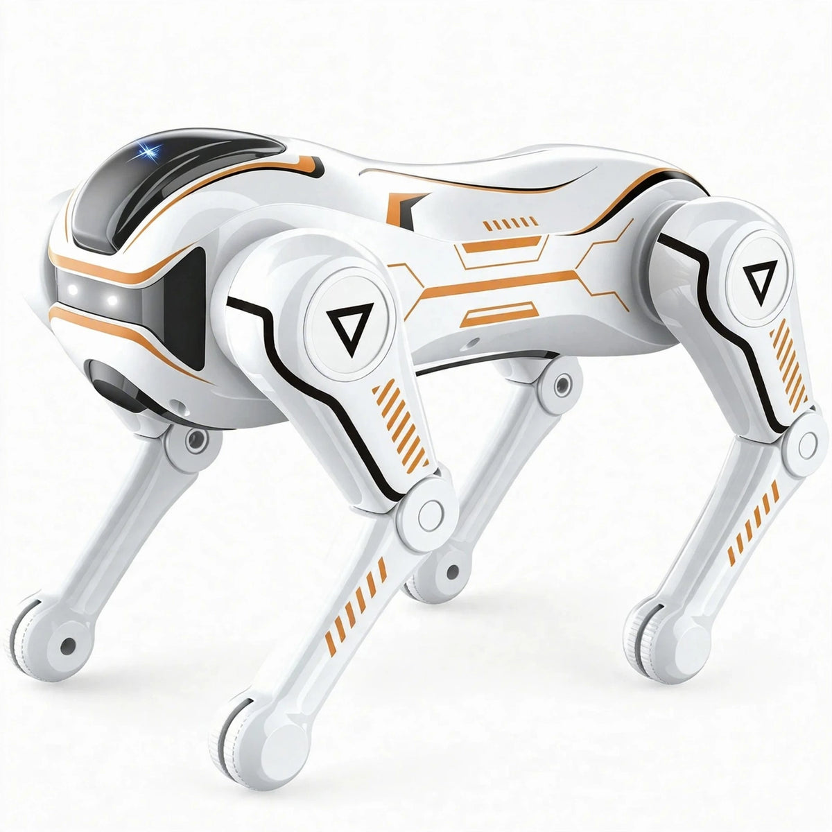 Robot Cățeluș Inteligent RC 2.4G cu Programare, Telecomandă, Dans, Muzică, Povești și Lumini LED, Jucărie Interactivă pentru Copii