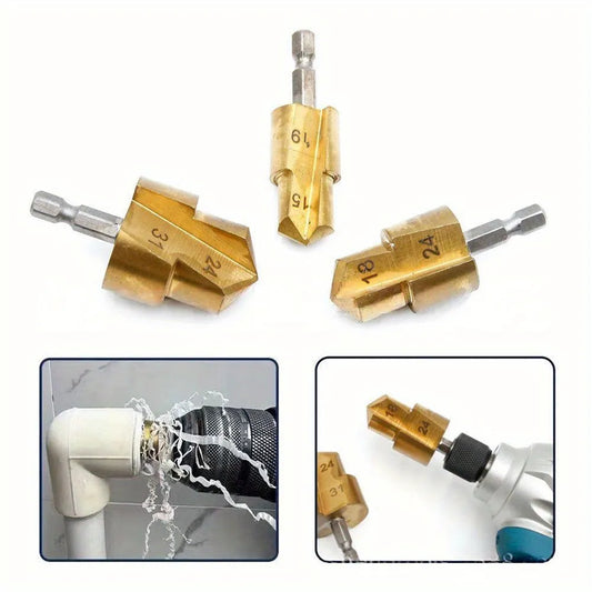 Set 3 Burghie pentru Debavurat și Lărgit Țevi PIPEDRILL