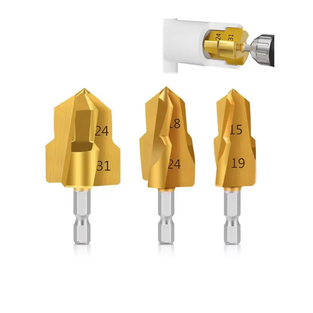 Set 3 Burghie pentru Debavurat și Lărgit Țevi PIPEDRILL